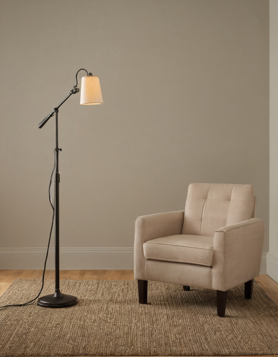 Walls, sofas, side tables, drapery, and floor outlets require different swivel-chair checks editorial visual