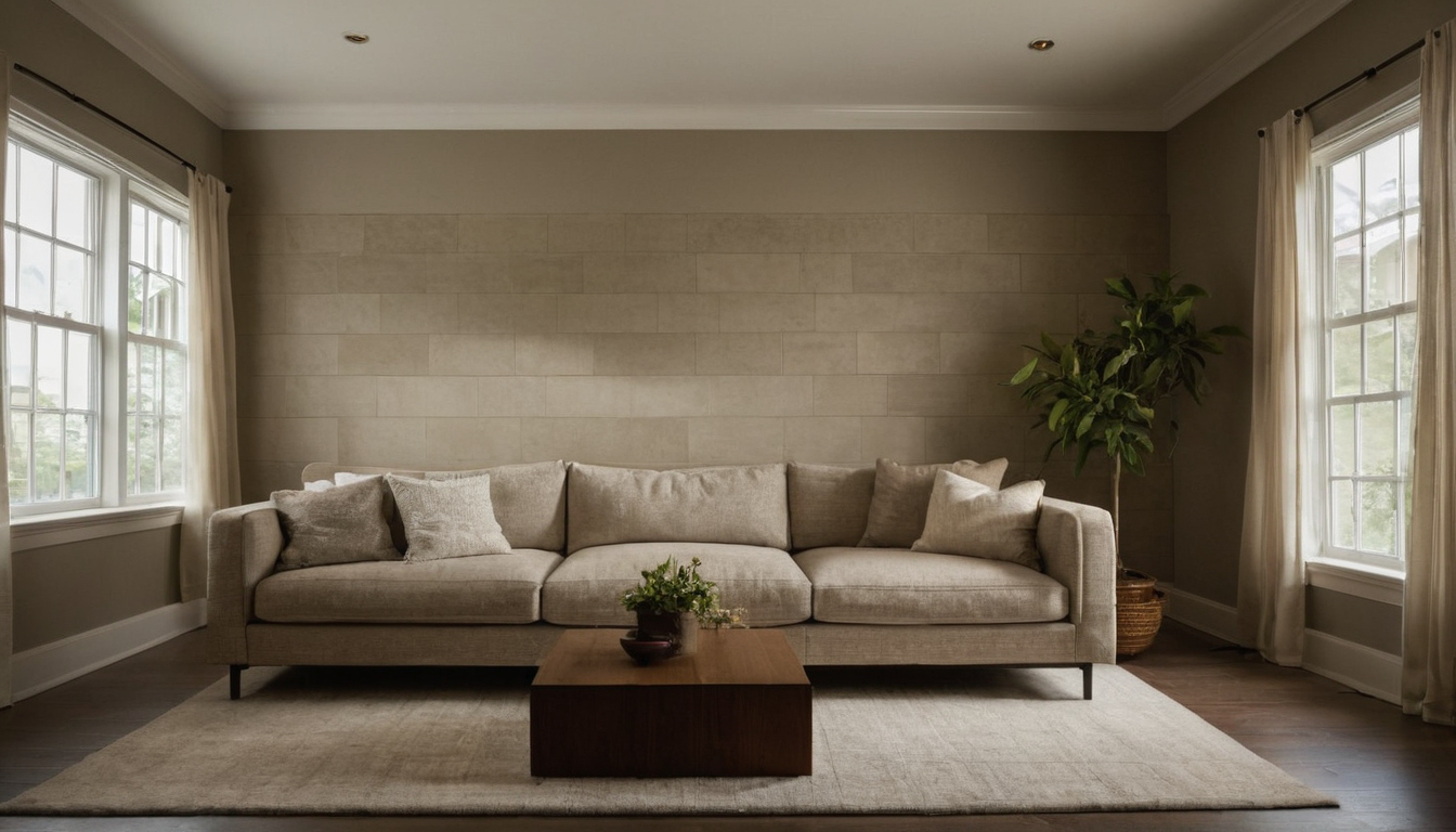 How does baseboard depth change the required sofa-to-wall measurement